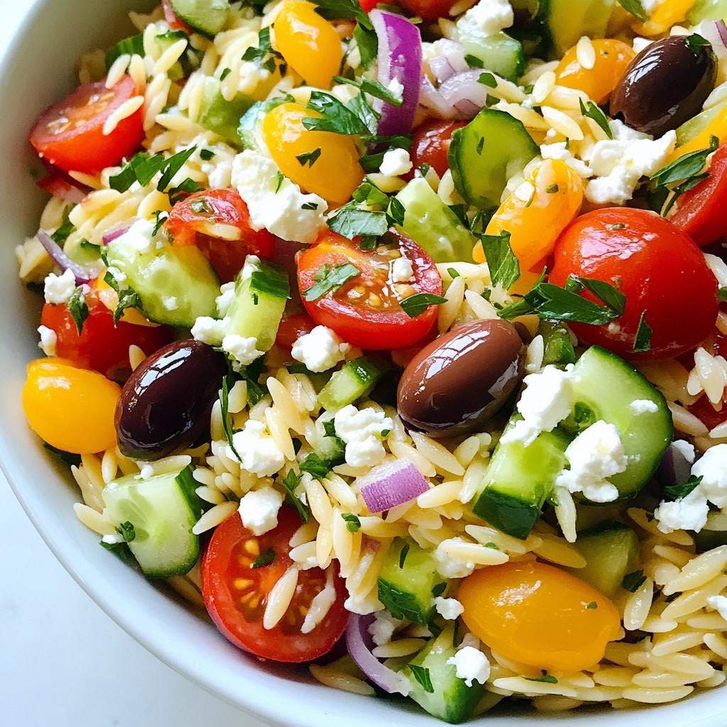 Mediterraner Orzo-Salat Frisch und Vielseitig Genießen
