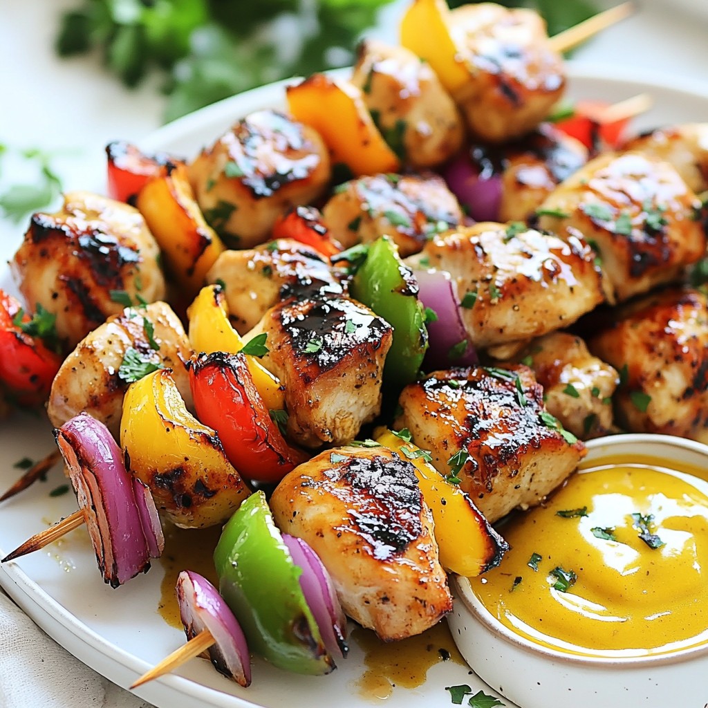 Honey Mustard Chicken Kabobs Einfaches Grillgericht