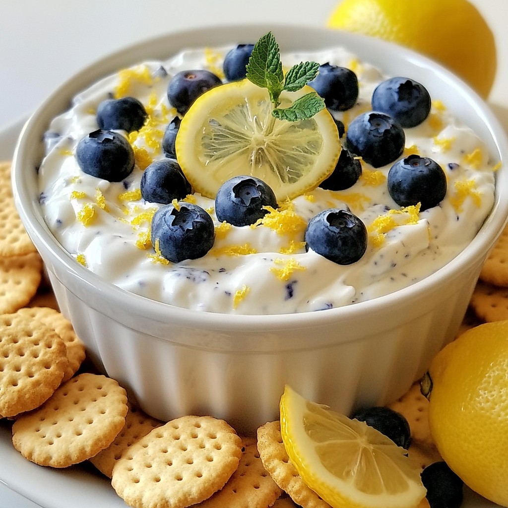Lemon Blueberry Cheesecake Dip köstlich und cremig
