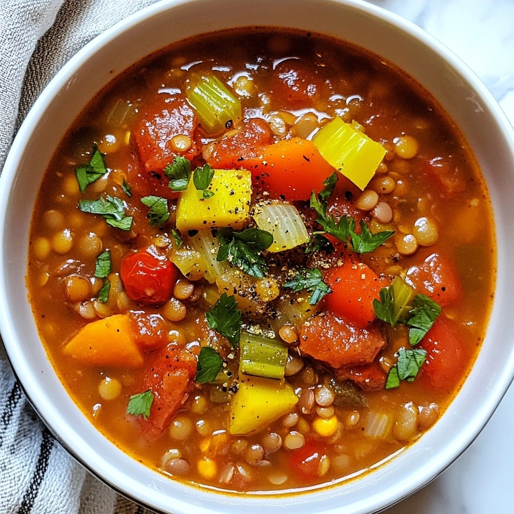 Satisfying Instant Pot Tomato Lentil Stew Rezept leicht