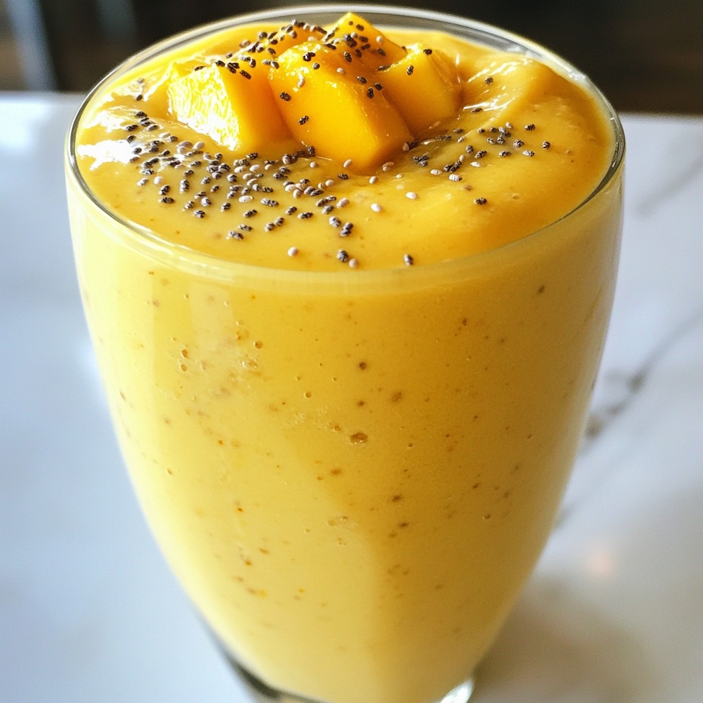 Mango Banana Smoothie Frisch und Einfach Zubereiten
