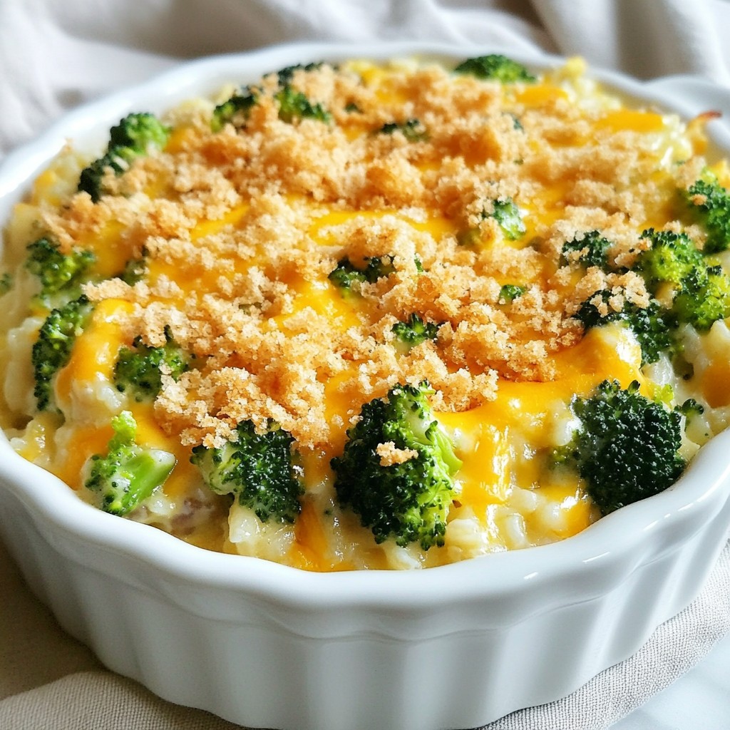 Cheesy Broccoli Rice Casserole Einfache und leckere Mahlzeit
