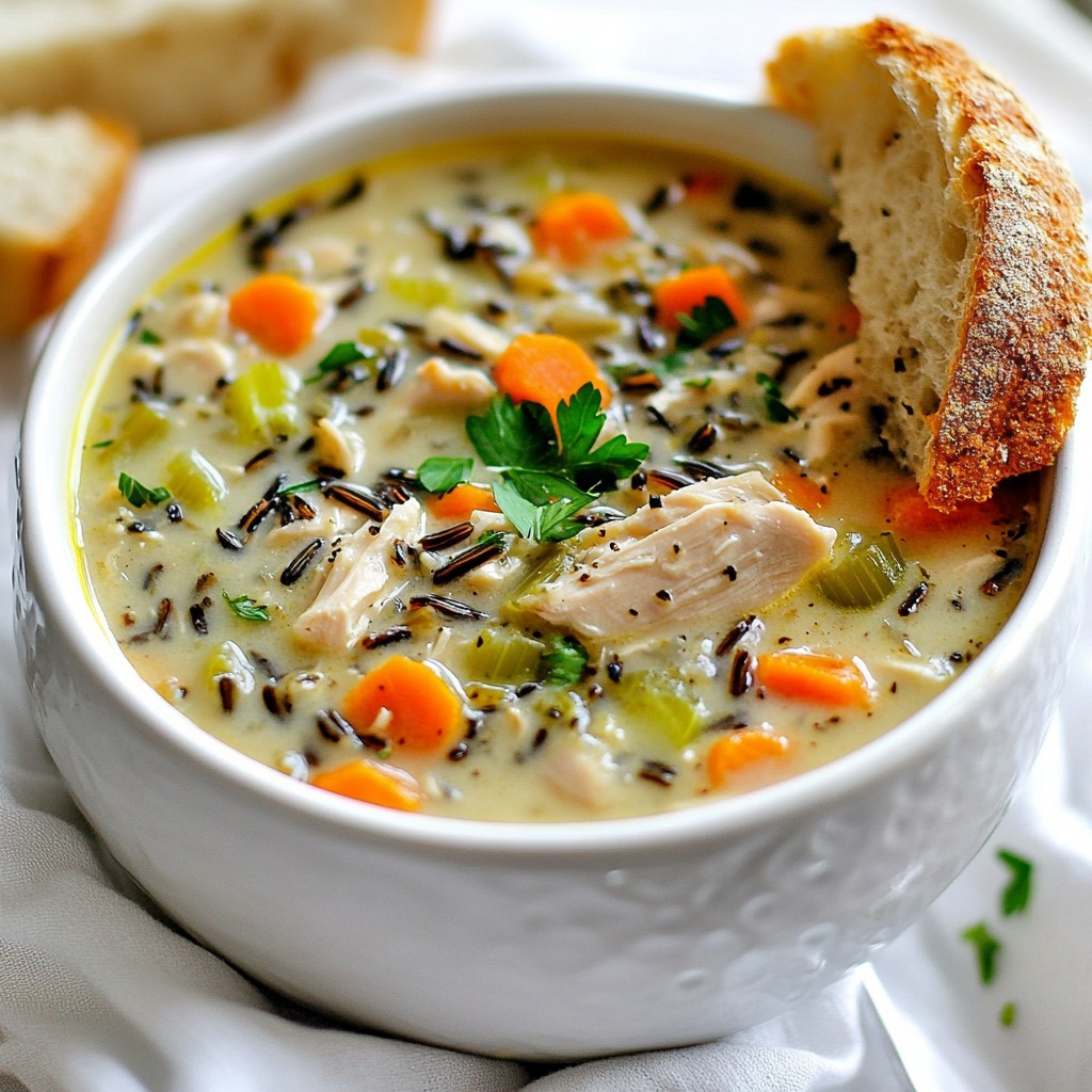 Creamy Chicken and Wild Rice Soup Herzhaftes Rezept