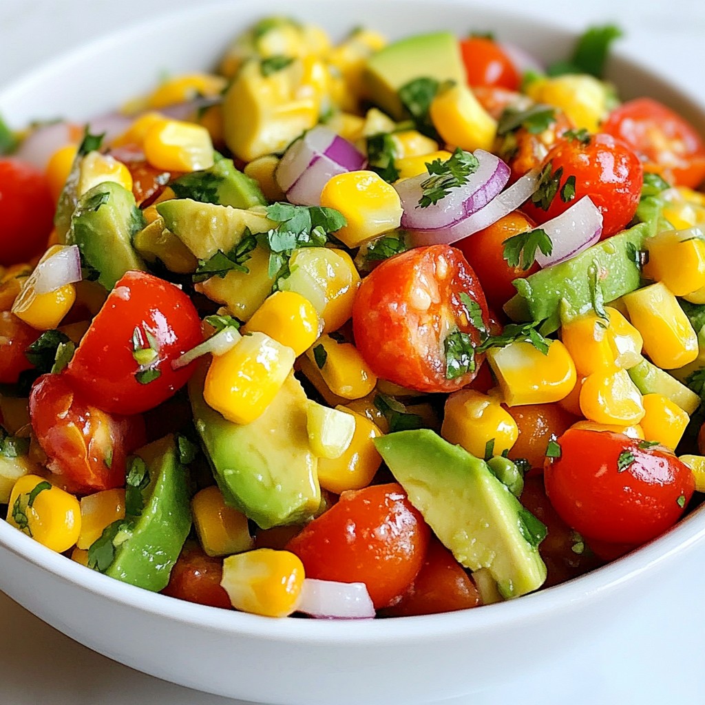 Avocado Corn Tomato Salad Frisch und Lecker Genießen