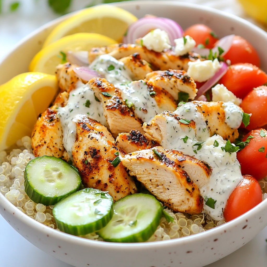 Griechische Hähnchen-Gyro-Schalen frische Genussreise