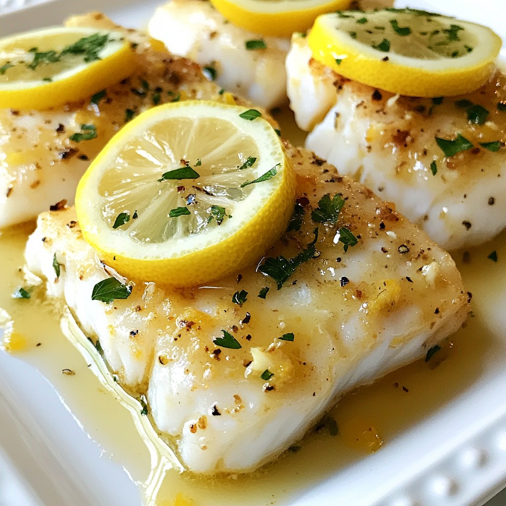 Zarte Instant Pot Zitronenbutter Kabeljaufilets