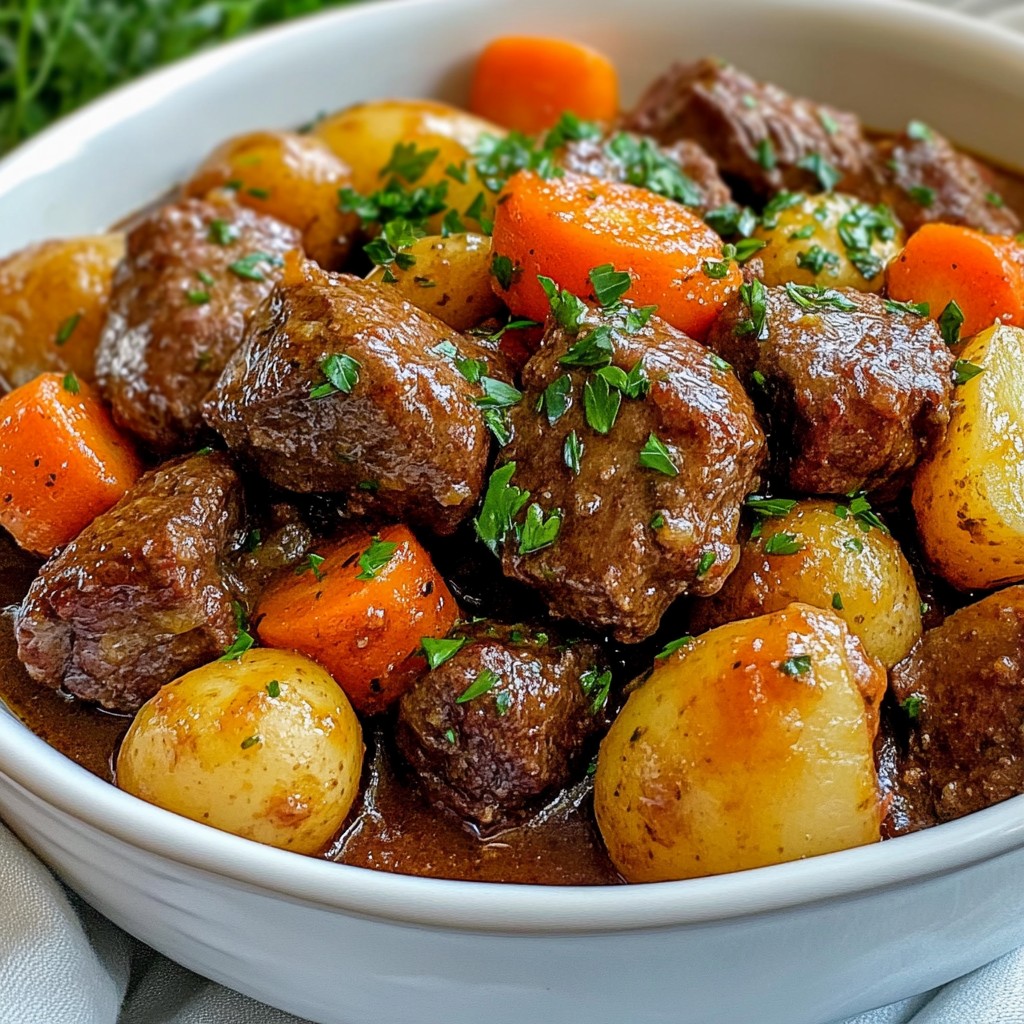 Herzhafter Instant Pot Beef Bourguignon Einfaches Rezept