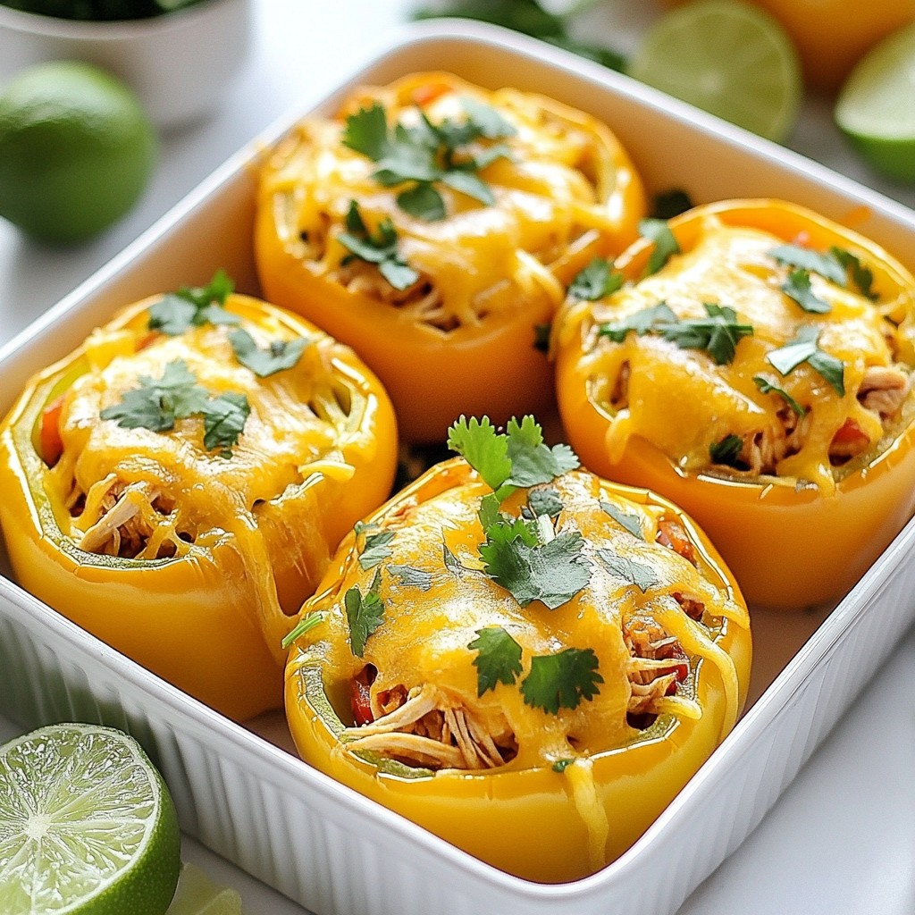 Lecker Chicken Fajita Stuffed Peppers Rezept
