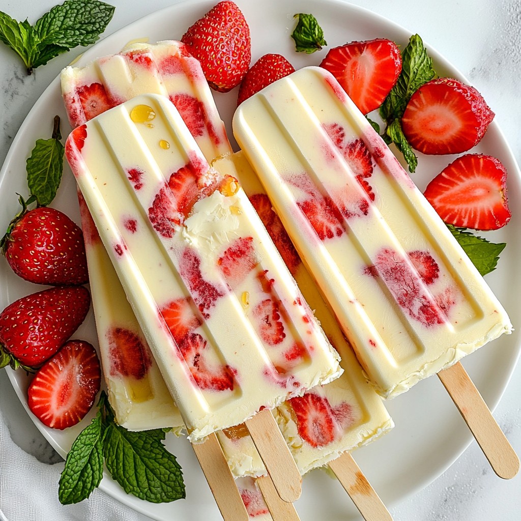 Erdbeer-Kokos-Popsicles Frisch und Fruchtig Genießen