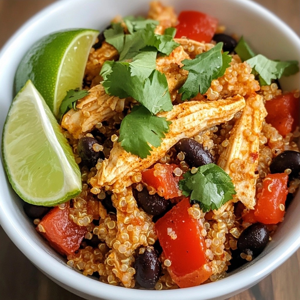 Effortless Dump and Go Chicken Quinoa Bowls Rezept