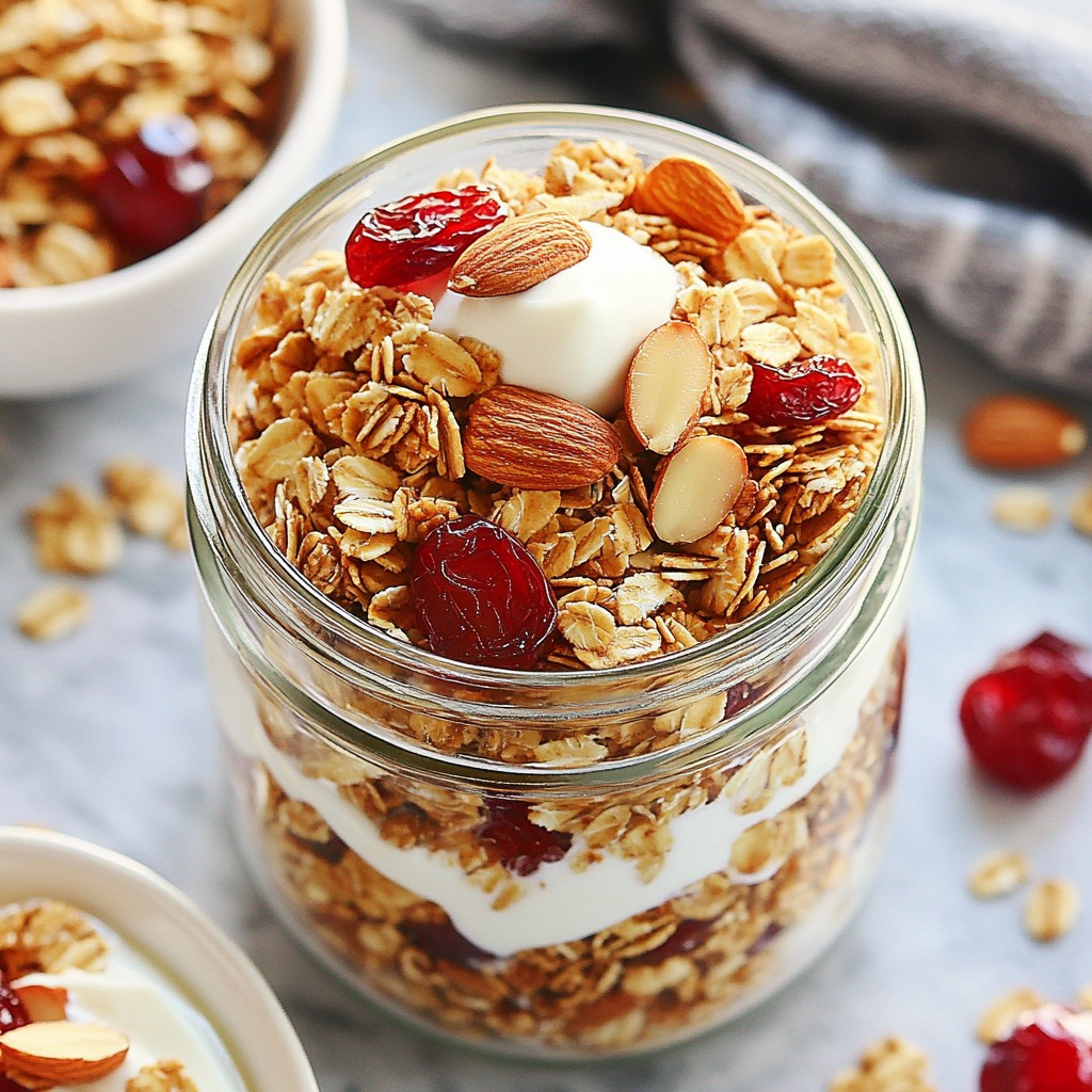 Cherry Vanilla Almond Granola Einfaches und Leckeres Rezept