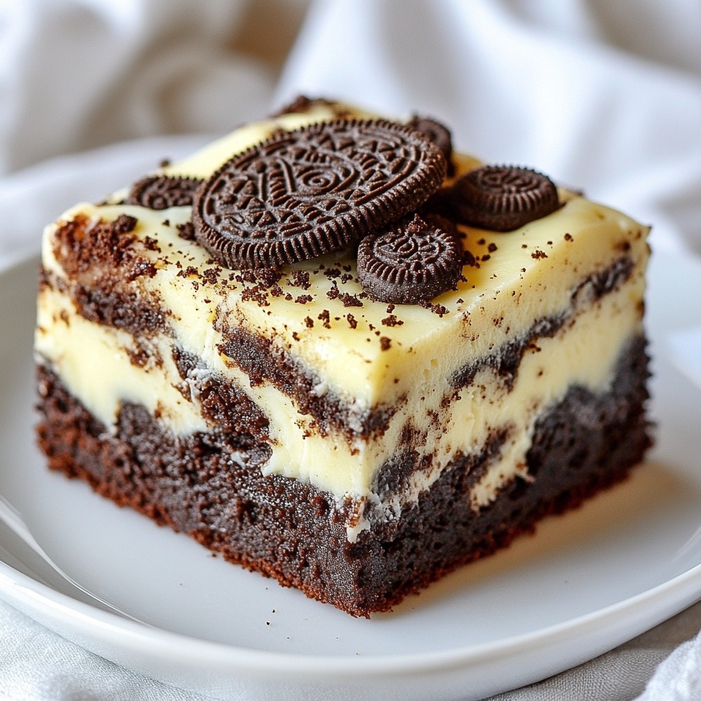 Oreo Cheesecake Brownies Einfaches und leckeres Rezept