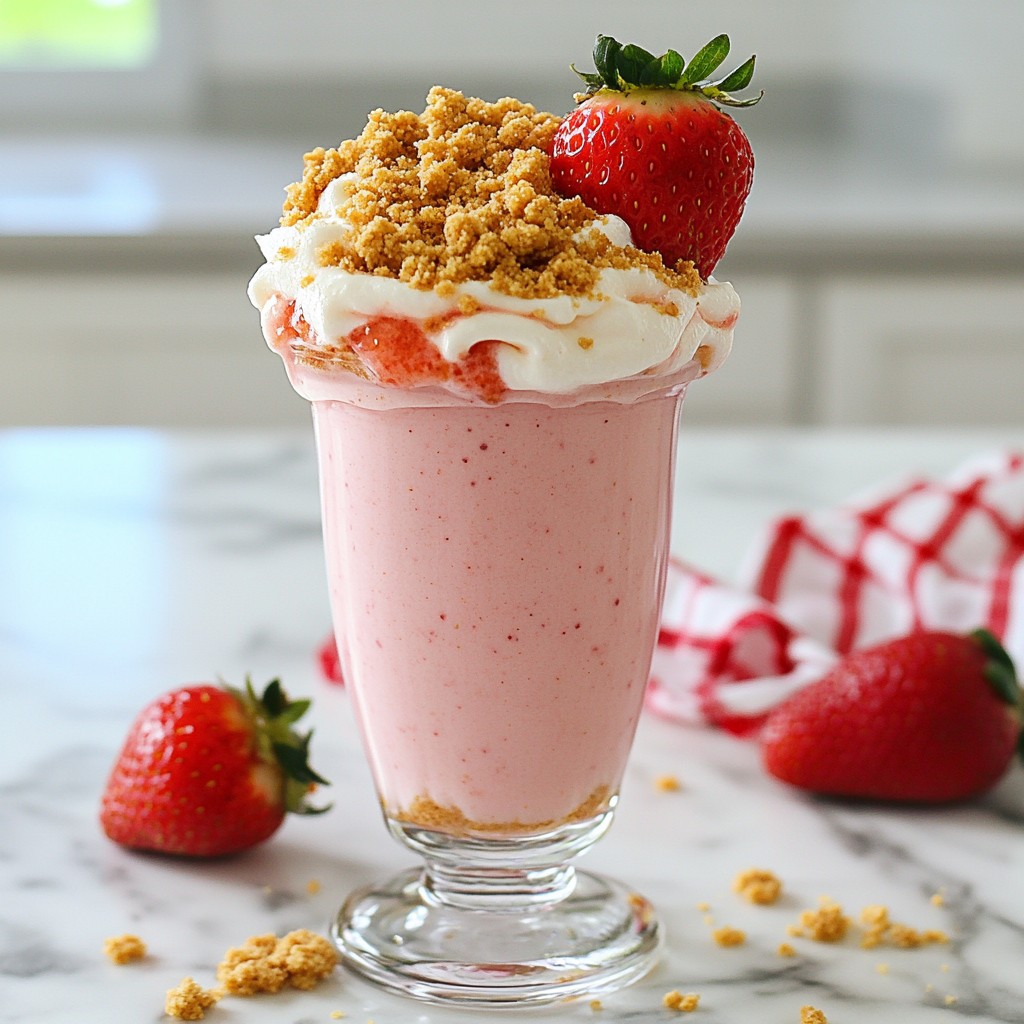 Strawberry Cheesecake Smoothie Einfach und Lecker
