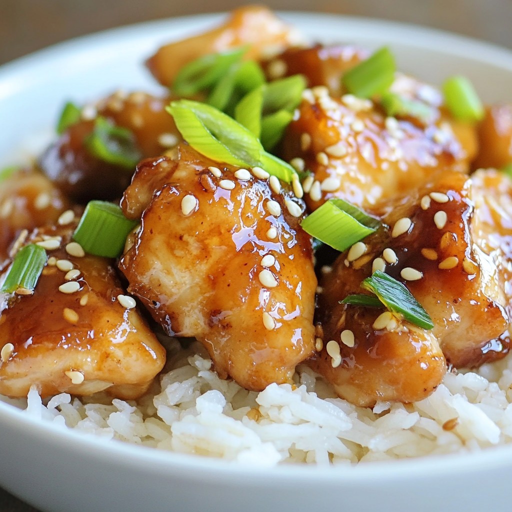 Honig Knoblauch Sesam Hähnchen Einfaches Rezept