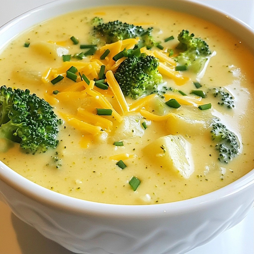 Velvety Instant Pot Broccoli Cheddar Bisque Rezept
