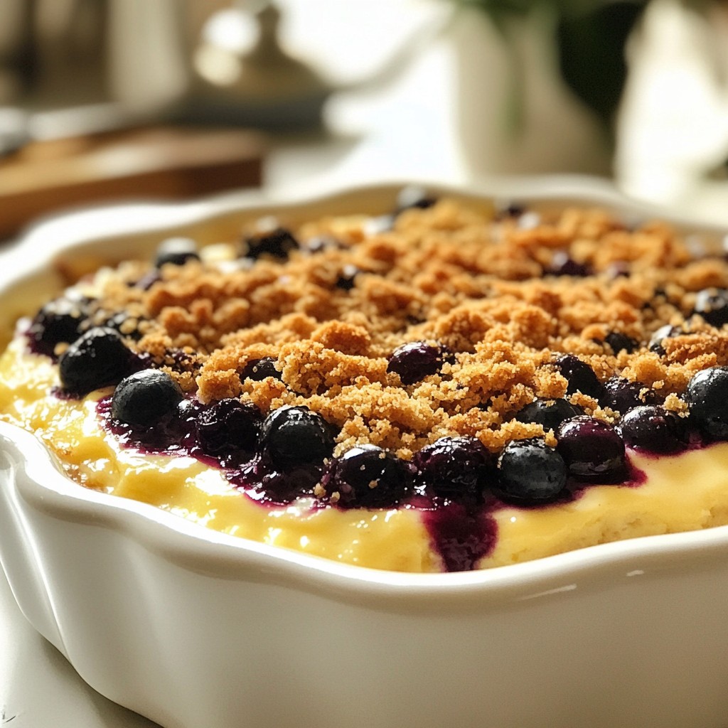 Blaubeer Käsekuchen Crumble Lecker und Einfach Zubereiten