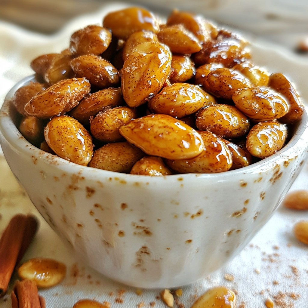 Maple Cinnamon Roasted Almonds Einfache Snack-Überraschung