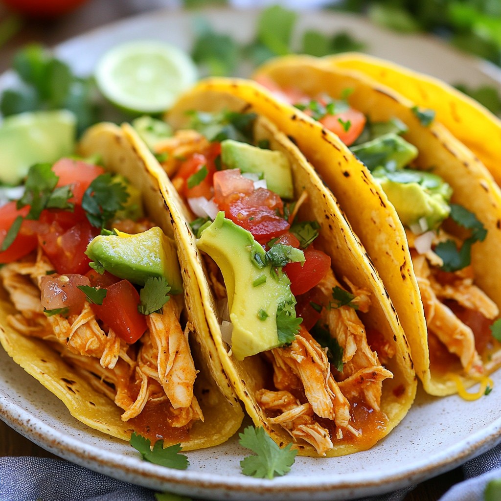 Spicy Instant Pot Chipotle Chicken Tacos Rezept