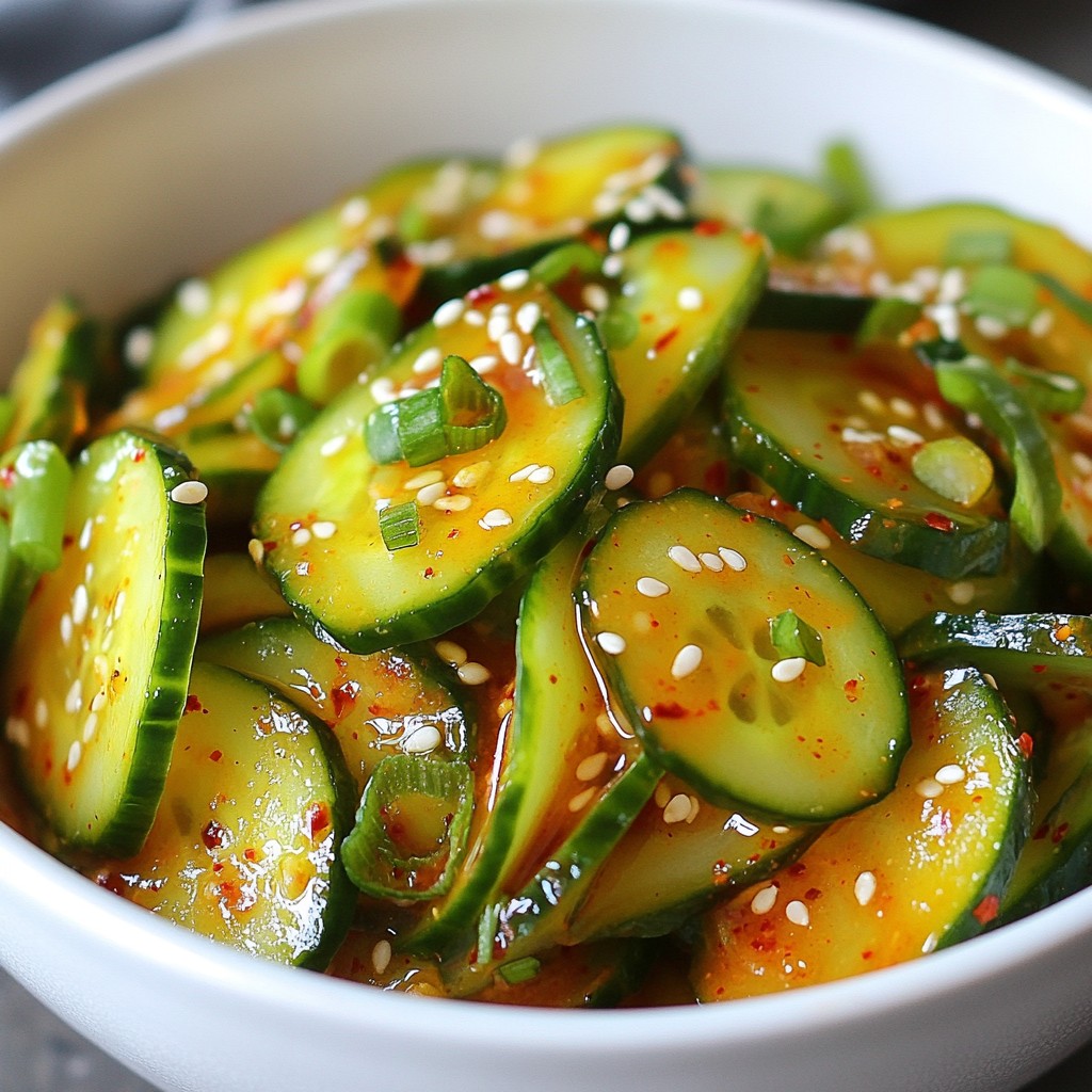 Spicy Korean Cucumber Salad Einfach und Köstlich