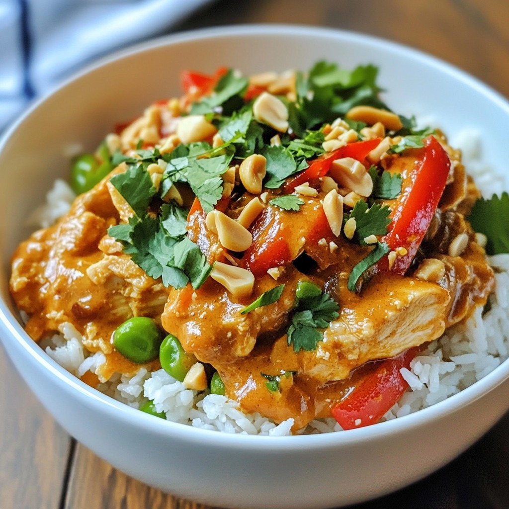 Spicy Instant Pot Thai Peanut Chicken Einfach und lecker