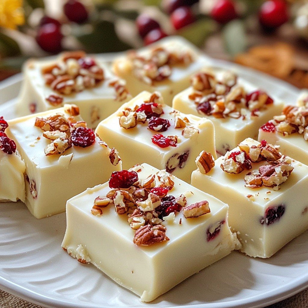 Weiße Schokoladen-Cranberry-Fudge Einfaches Rezept