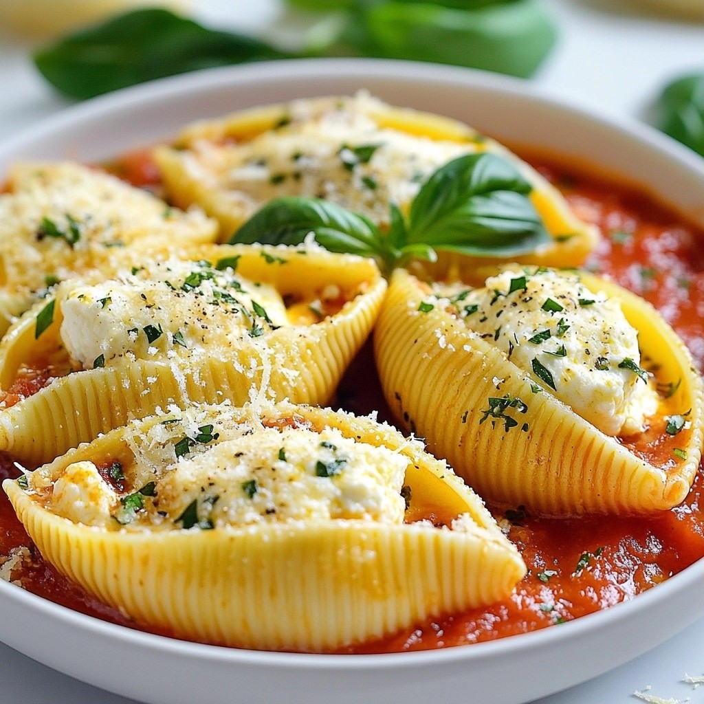 Creamy Instant Pot Herb Ricotta Shells Köstliches Gericht