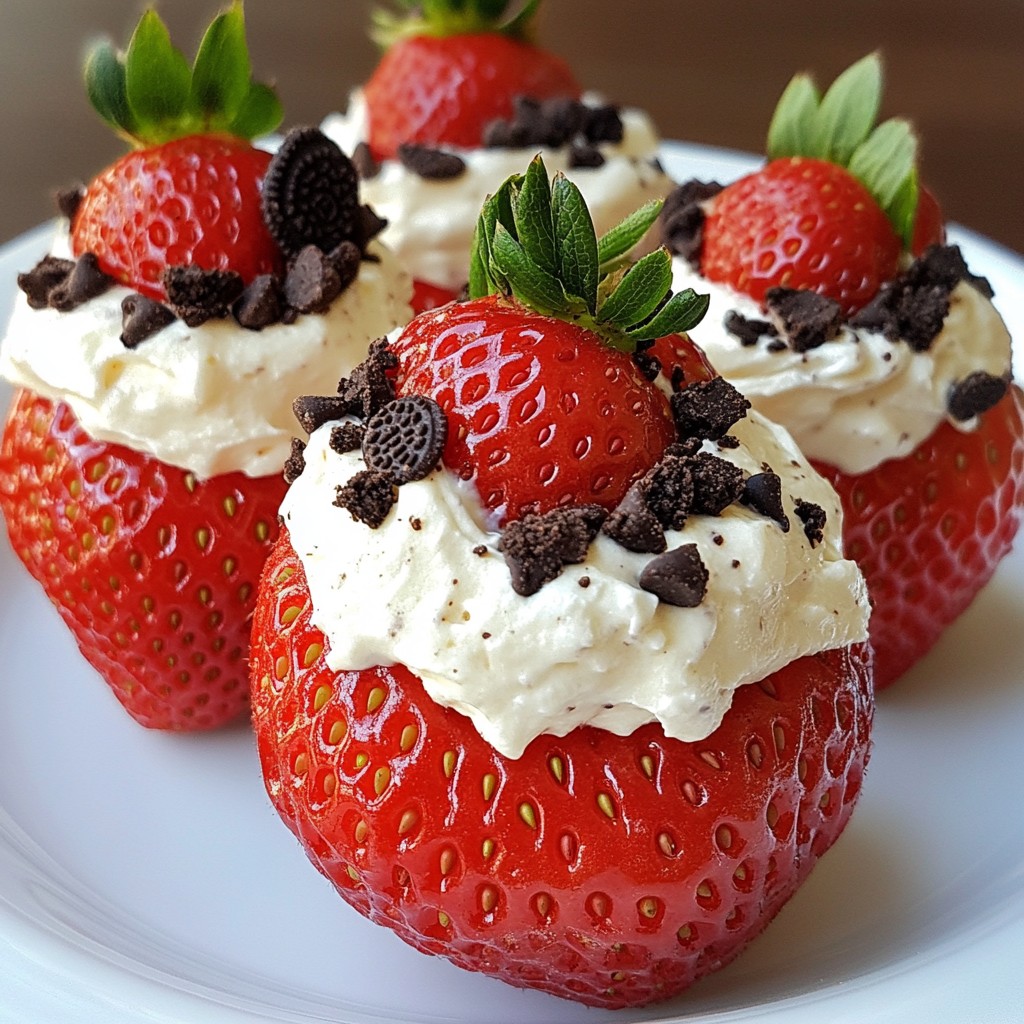 Oreo Cheesecake Stuffed Strawberries Leckere Süßigkeit