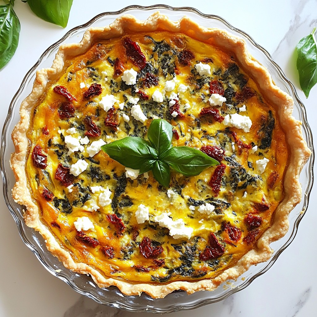 Sun Dried Tomato Spinach Quiche Einfaches Rezept
