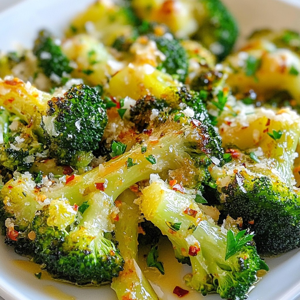 Lemon Garlic Roasted Broccoli Einfaches und Gesundes Rezept