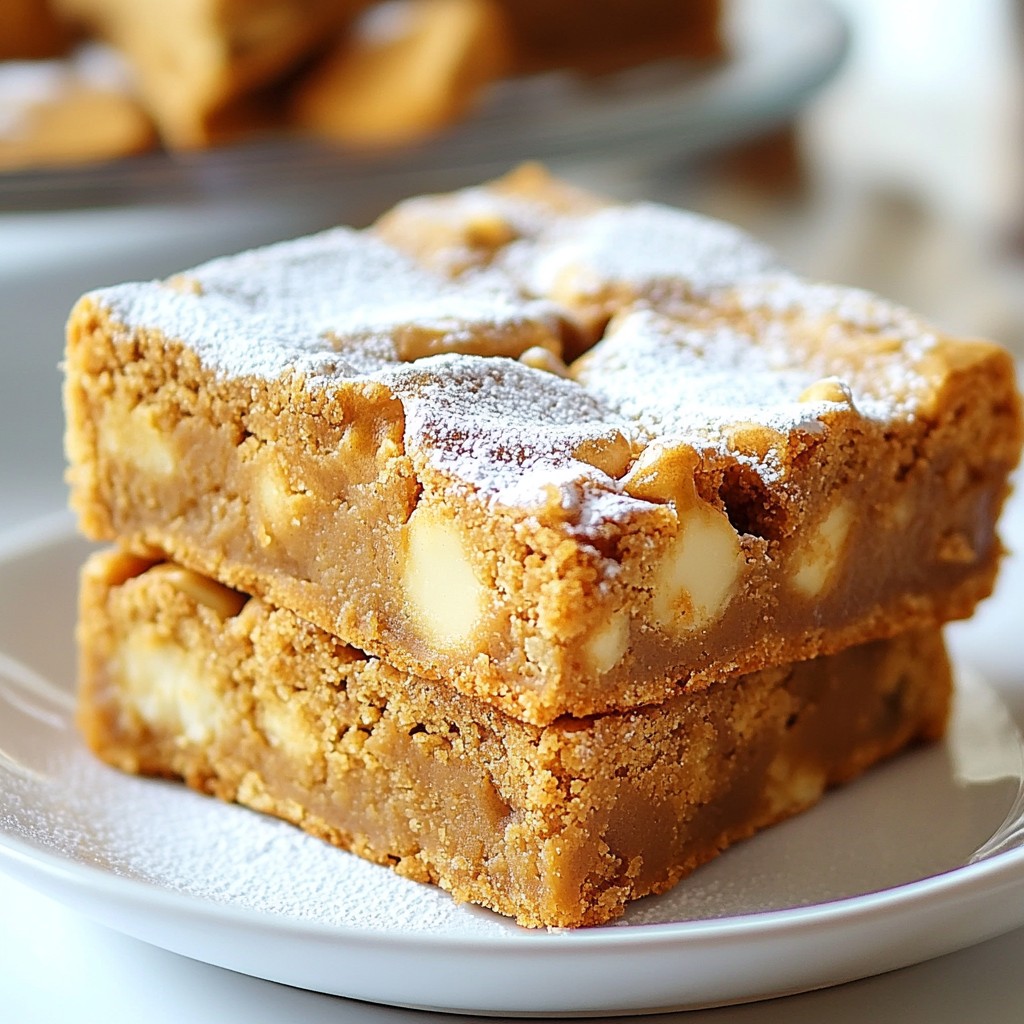 Biscoff Cookie Butter Blondies Leckere Süßigkeit