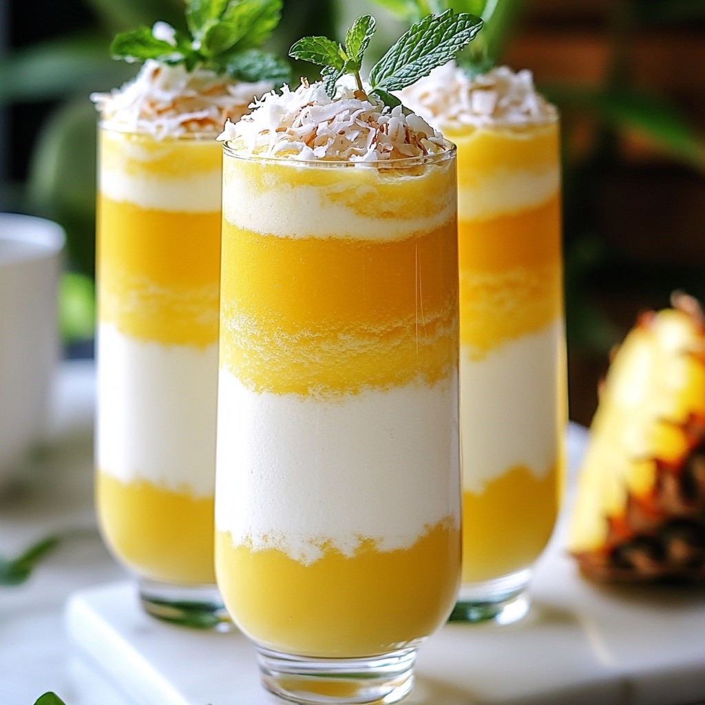 Creamy Coconut Pineapple Smoothie Einfache Genussreise