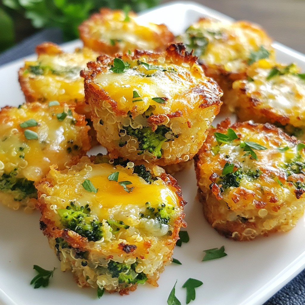 Broccoli Cheddar Quinoa Bites Einfach und Köstlich