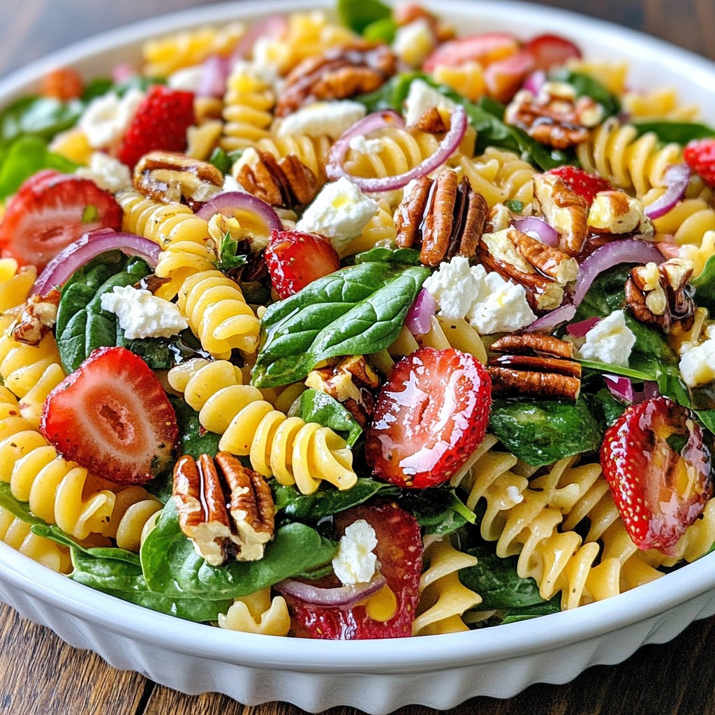 Erdbeerspinatsalat Pasta Traumhaft frischer Genuss