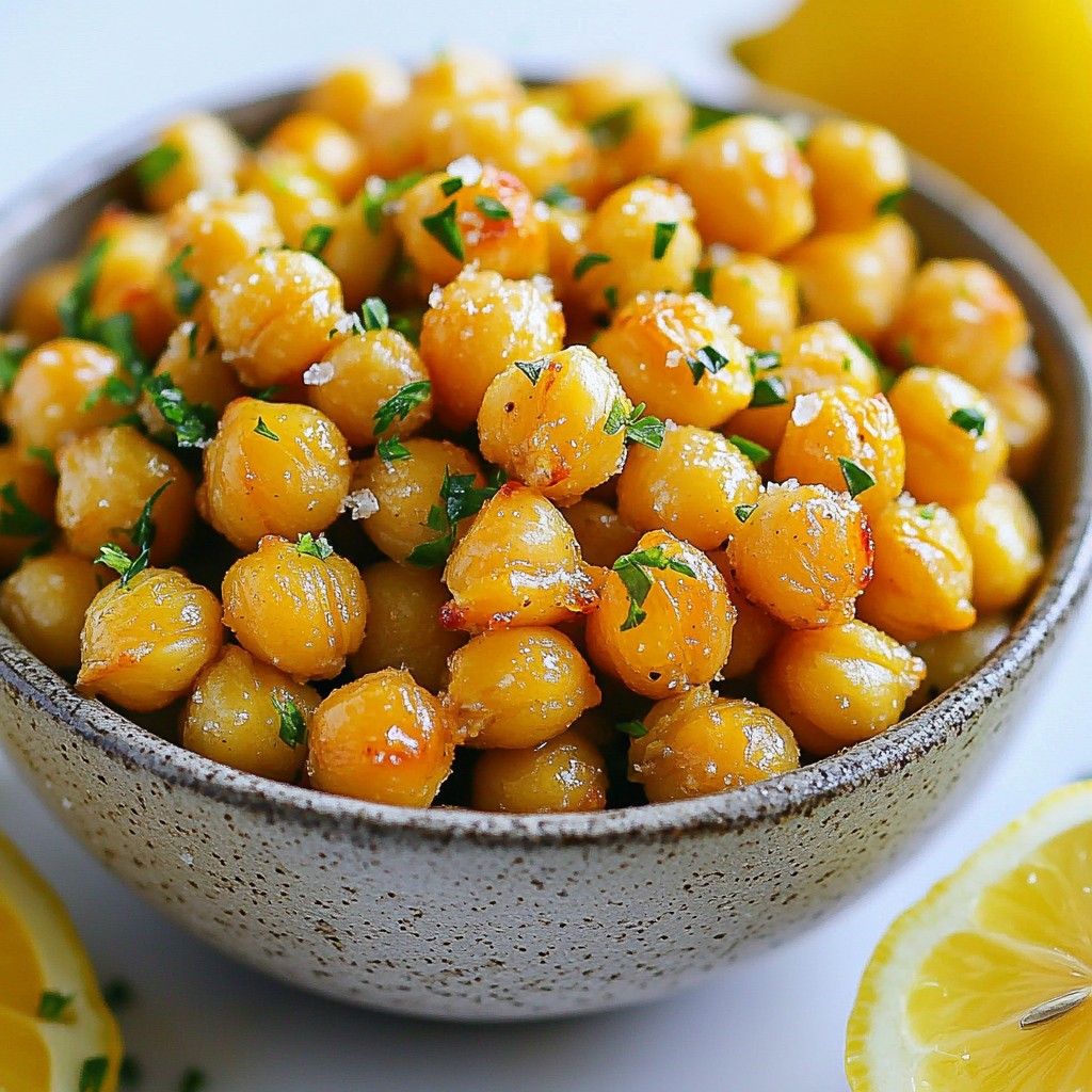 Lemon Garlic Roasted Chickpeas Knusprig und Lecker