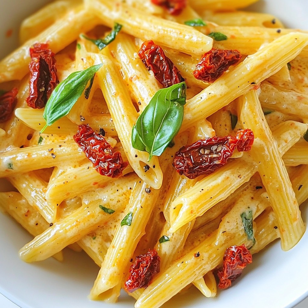 Cremige Instant Pot Sun-Dried Tomato Penne Rezept