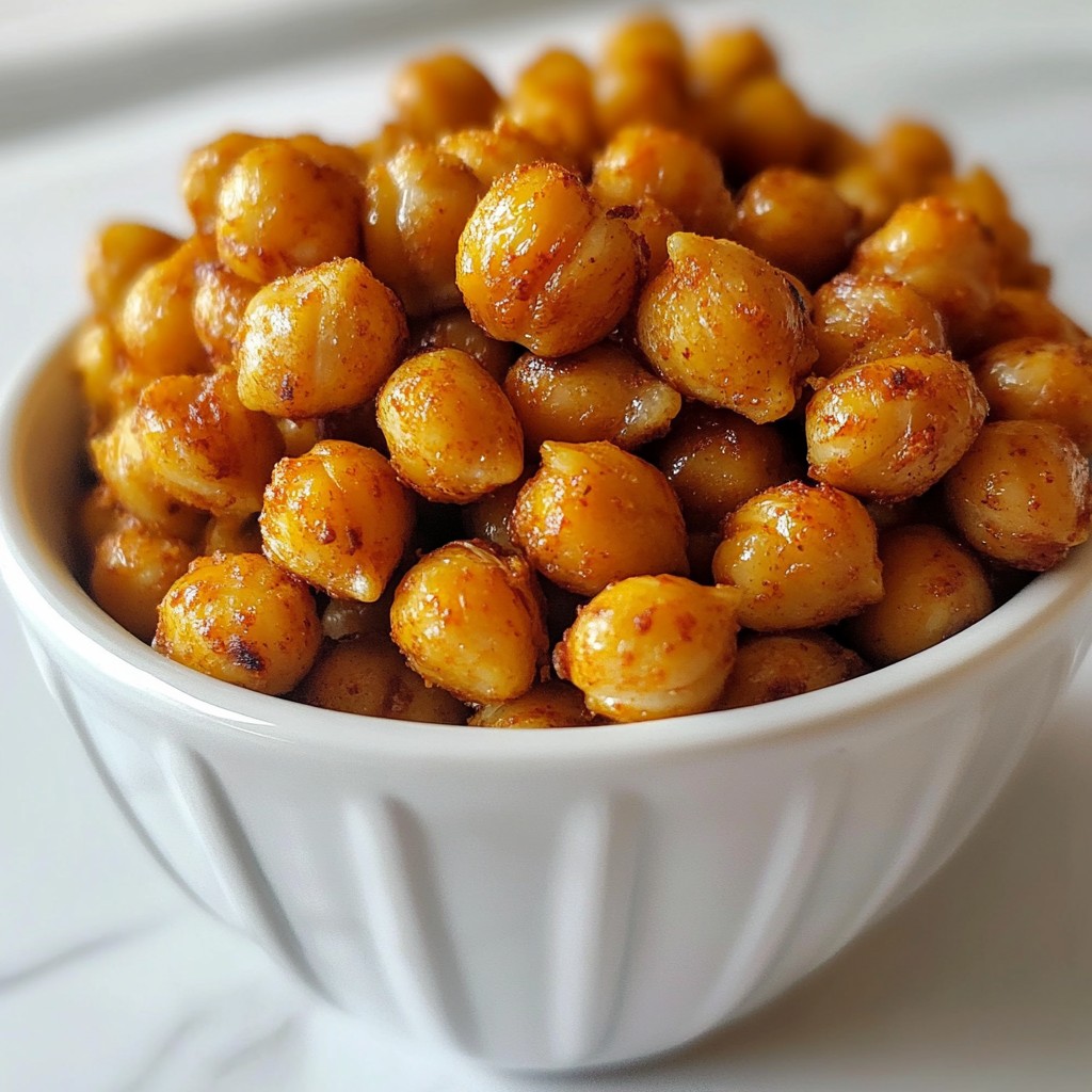 Smoked Paprika Roasted Chickpeas Knuspriger Snack
