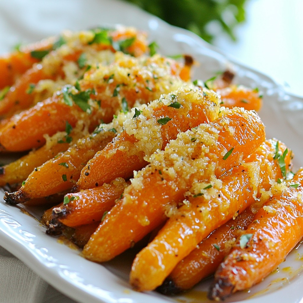 Garlic Parmesan Roasted Carrots Einfach und Lecker