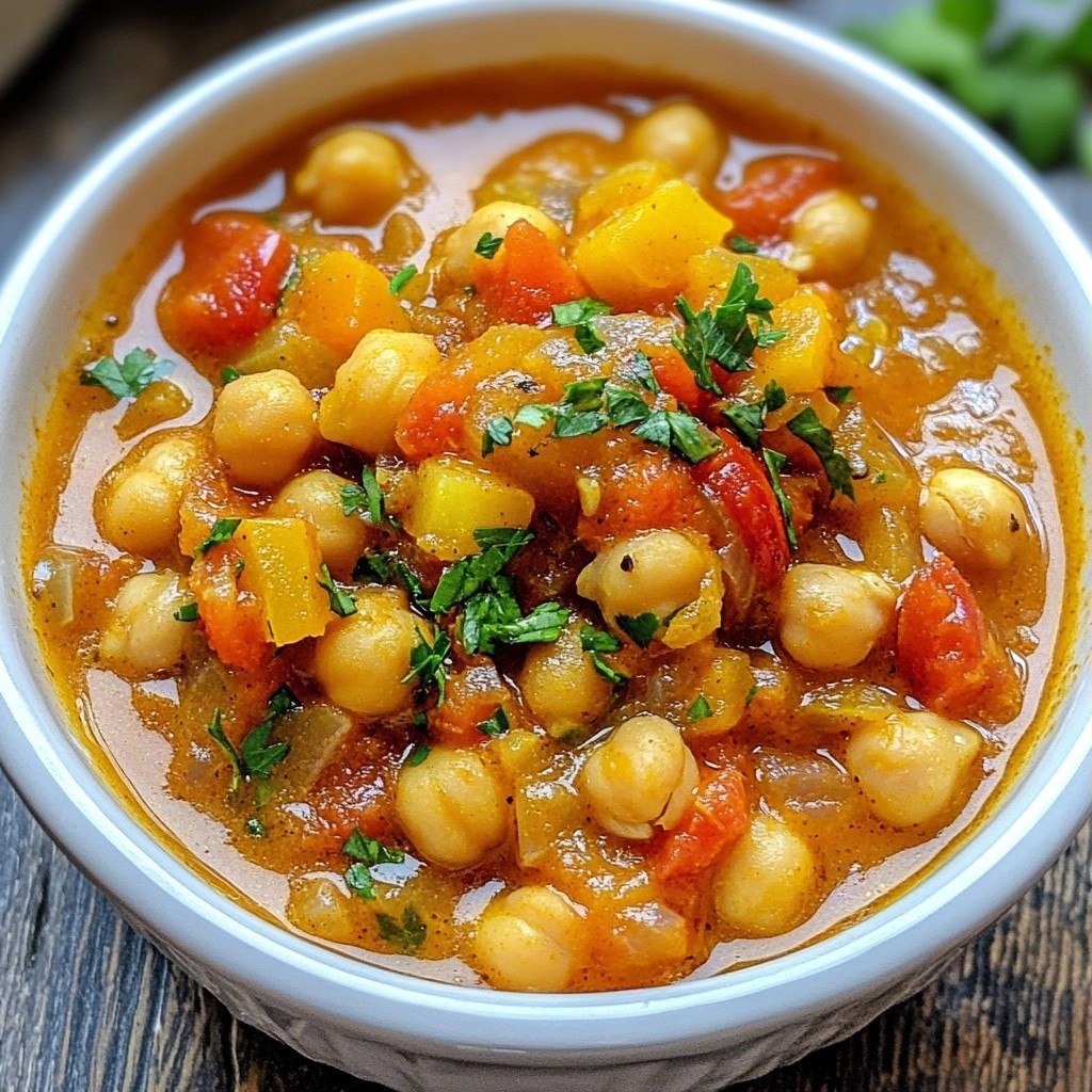 Savory Instant Pot Chickpea Tomato Stew Einfaches Rezept