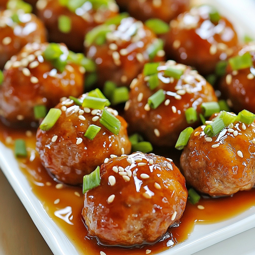 Honey Garlic Glazed Meatballs Köstlicher Genuss für Alle