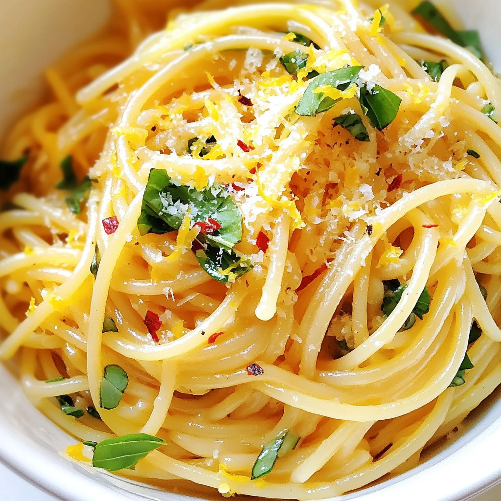 Zesty Instant Pot Lemon Basil Spaghetti Rezept genießen