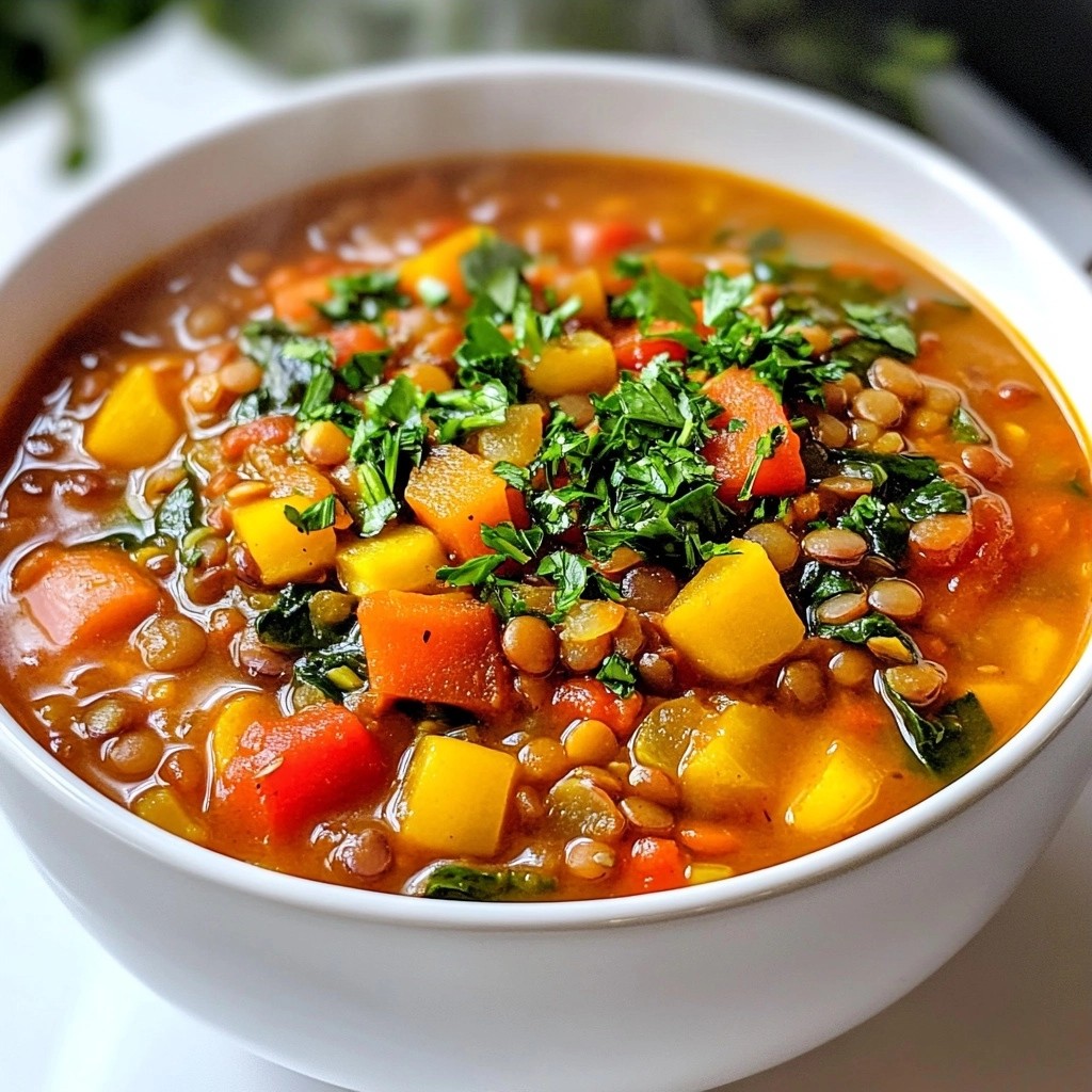 Spiced Instant Pot Moroccan Lentil Soup Köstlicher Genuss
