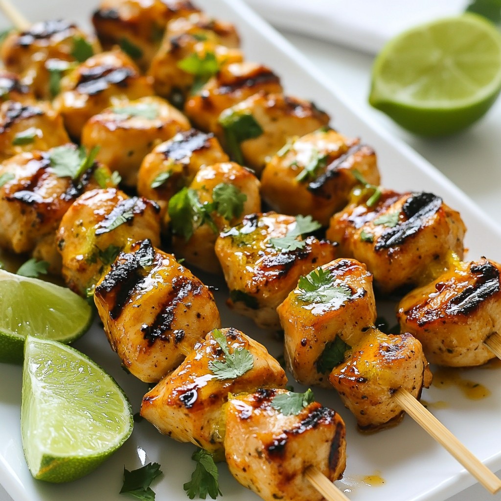 Honey Lime Chicken Skewers Einfach und Lecker Rezept