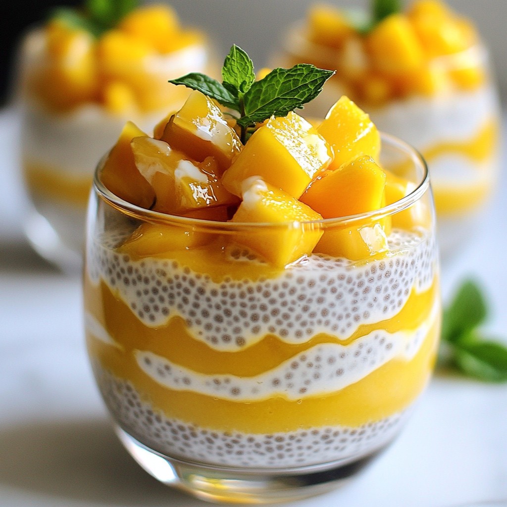 Mango Coconut Chia Pudding Frisch und Köstlich Rezept