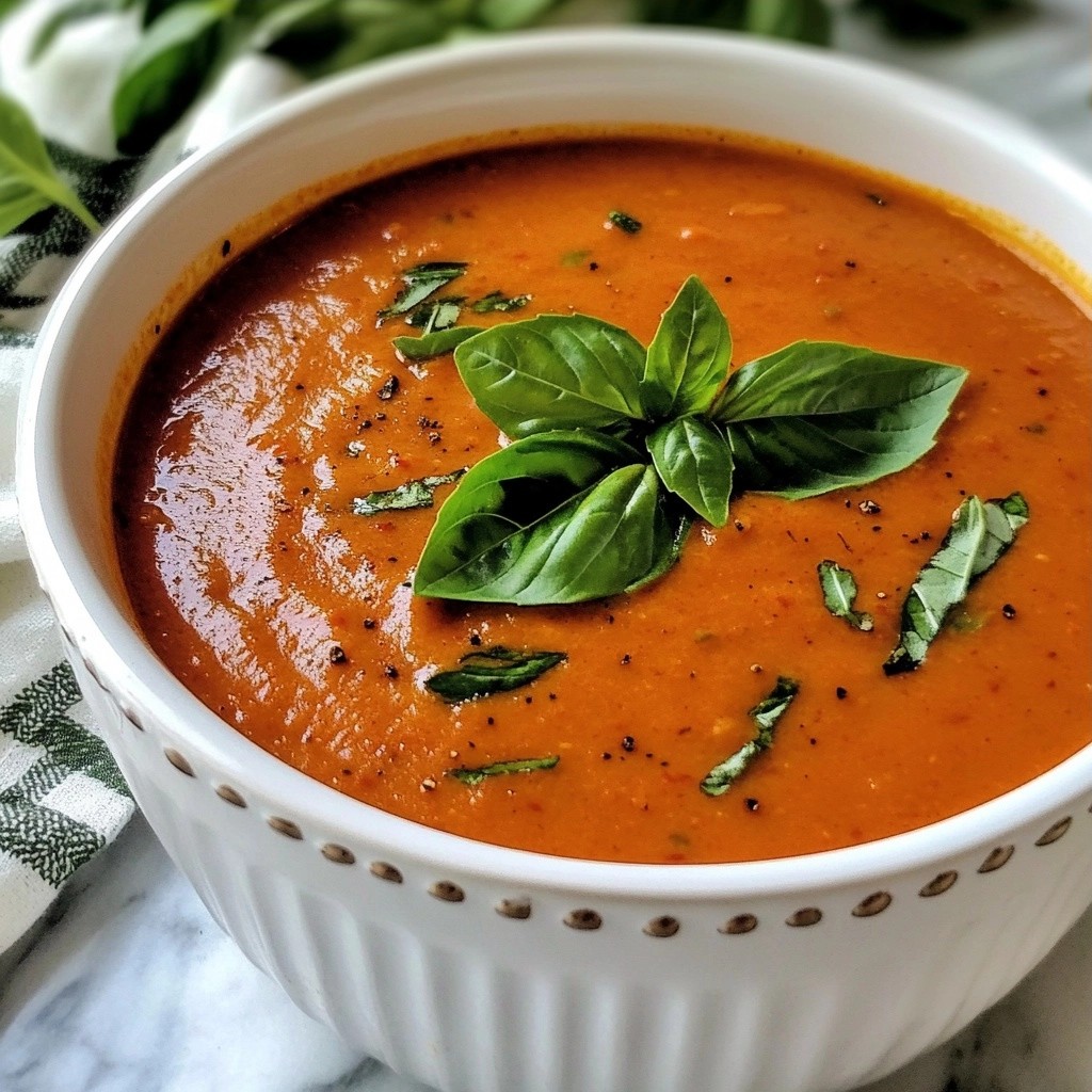 Velvety Instant Pot Roasted Tomato Bisque Rezept
