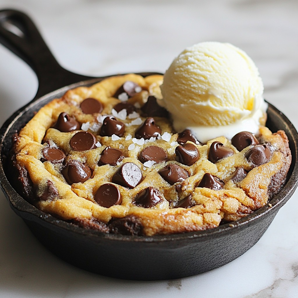 Schokoladenstückchen-Keks-Pfanne Lecker und Einfach