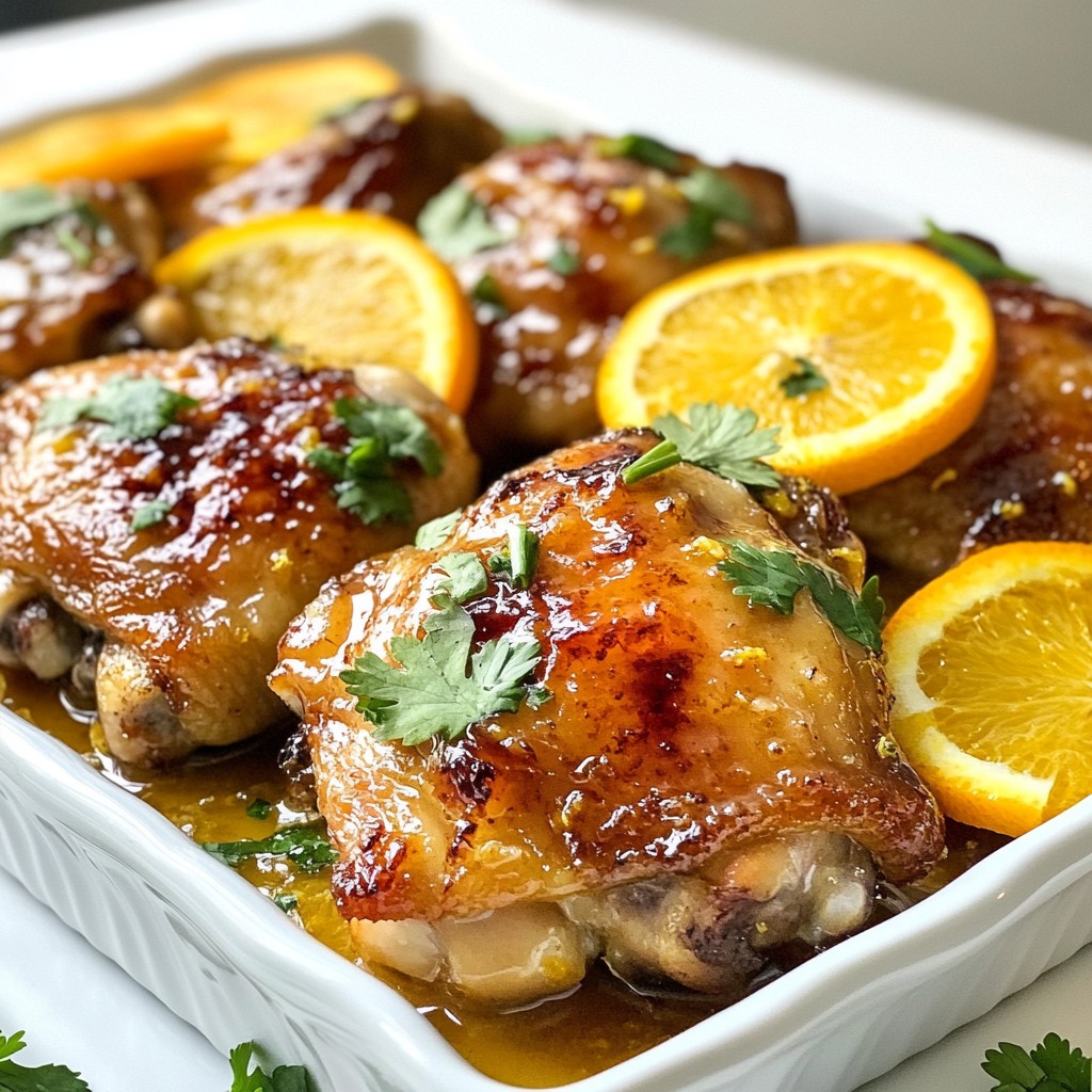 Leckere Orange Glazed Chicken Thighs Einfache Zubereitung