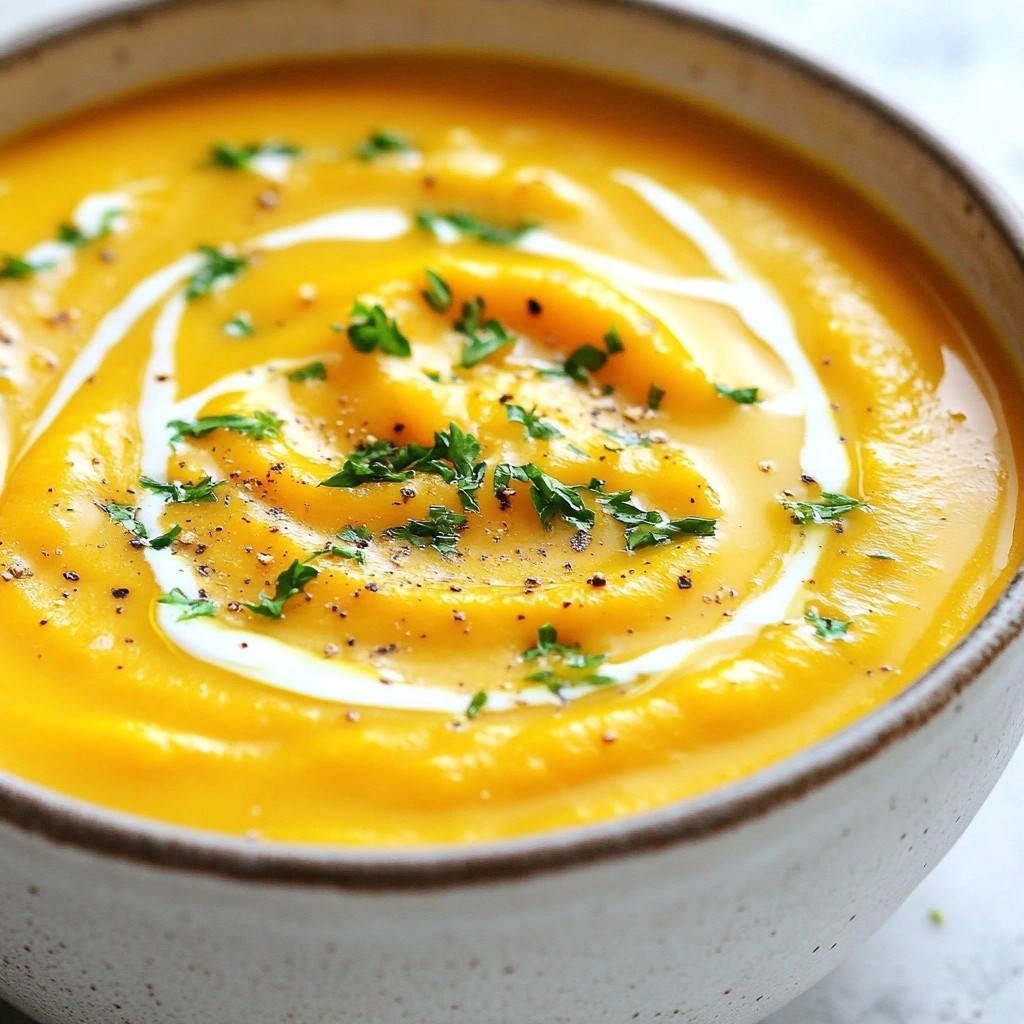 Herzhafte Instant Pot Karotten Butternut Kürbis Suppe