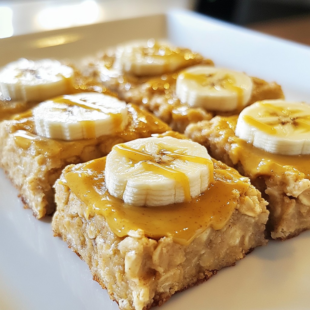 Peanut Butter Banana Baked Oatmeal Gesunde Frühstücksidee