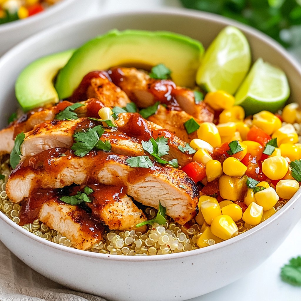 BBQ Chicken Quinoa Bowls Gesunde und einfache Mahlzeit