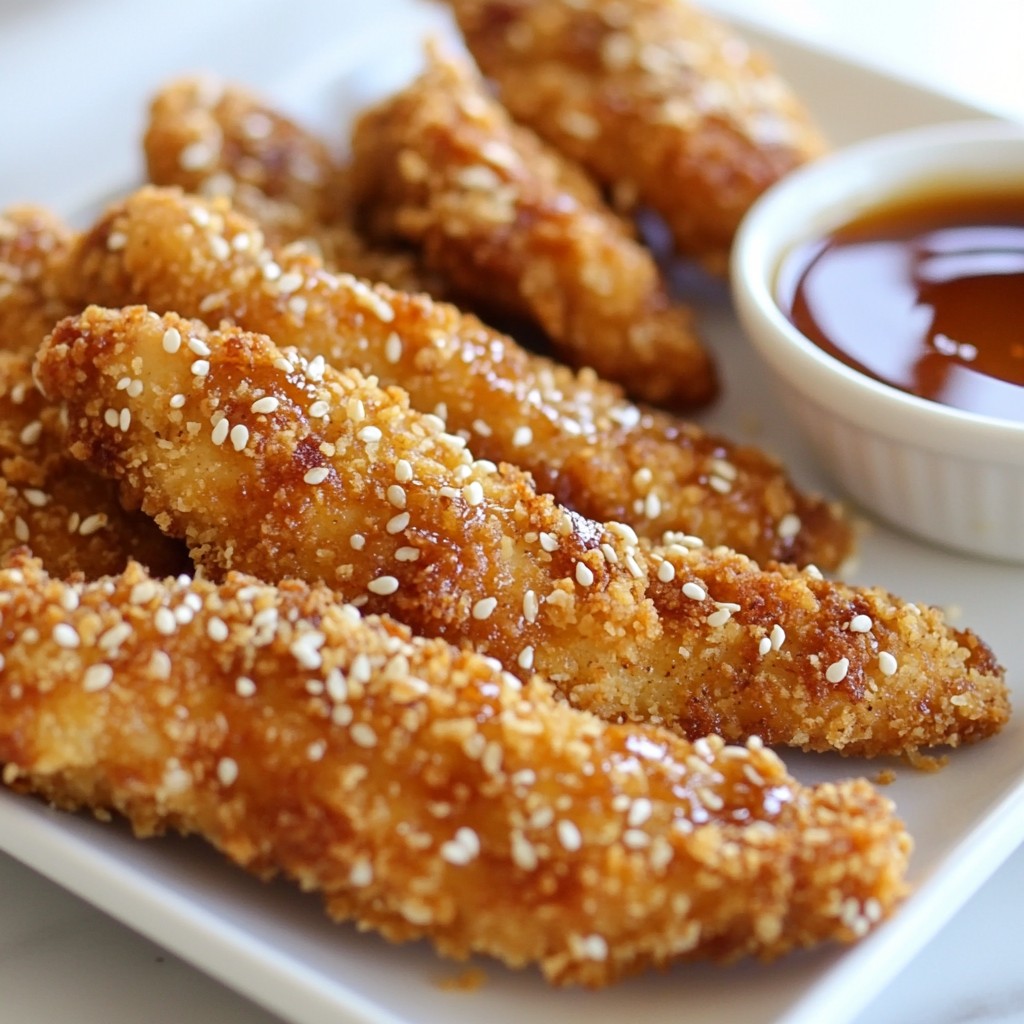 Sesame Crusted Chicken Tenders Knusprig und Lecker
